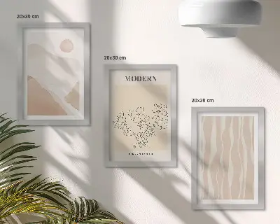 3-Piece Abstract Wall Art Set featuring subdued colors
