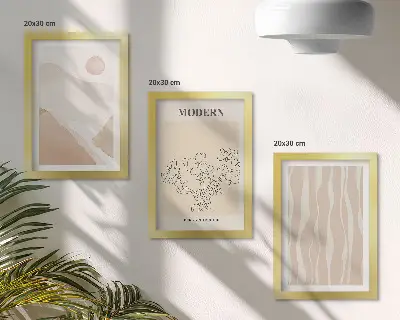 3-Piece Abstract Wall Art Set featuring subdued colors
