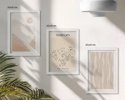 3-Piece Abstract Wall Art Set featuring subdued colors