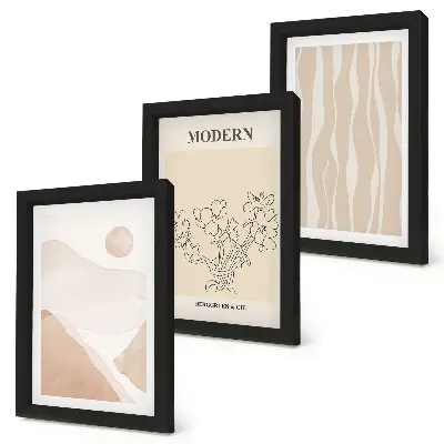 3-Piece Abstract Wall Art Set featuring subdued colors