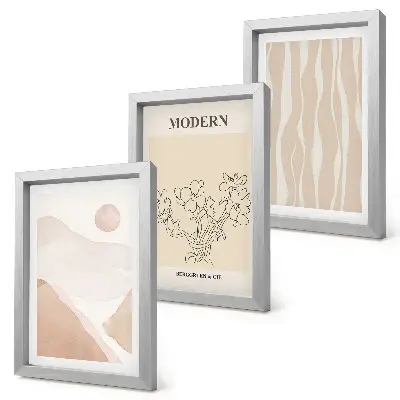 3-Piece Abstract Wall Art Set featuring subdued colors