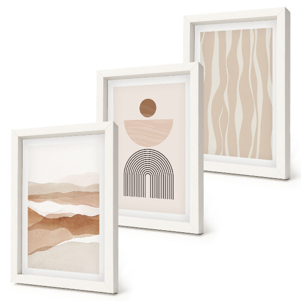 Photo frame wall Abstract landscape, natural shapes and geometry