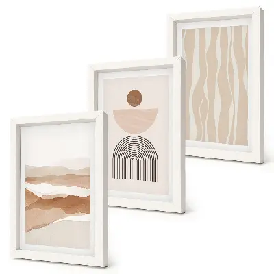 Photo frame wall abstract landscape with natural shapes and geometry
