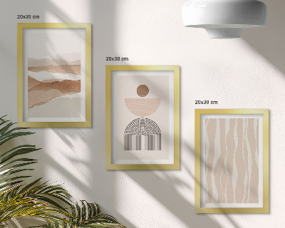 Photo frame wall Abstract landscape, natural shapes and geometry