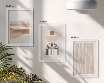 Photo frame wall Abstract landscape, natural shapes and geometry