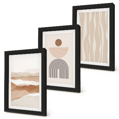 Photo frame wall Abstract landscape, natural shapes and geometry