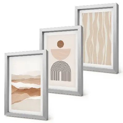 Photo frame wall abstract landscape with natural shapes and geometry
