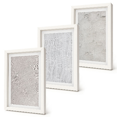 3-piece wall art set Patterns in the sand, linear geometric structures