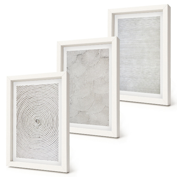 Framed triptych Geometric cardboard modern patterns