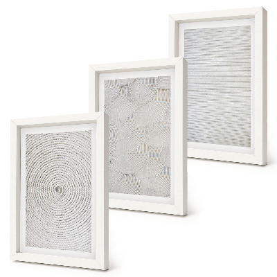 Framed triptych Geometric cardboard modern patterns