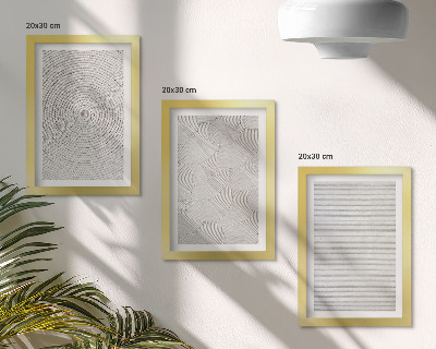 Framed triptych Geometric cardboard modern patterns