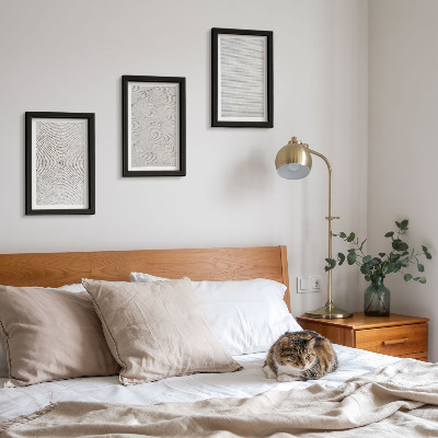 Framed triptych Geometric cardboard modern patterns