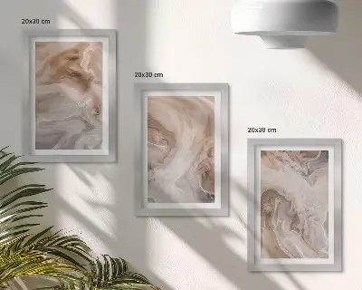 3-piece wall art set featuring marble abstract stone textures