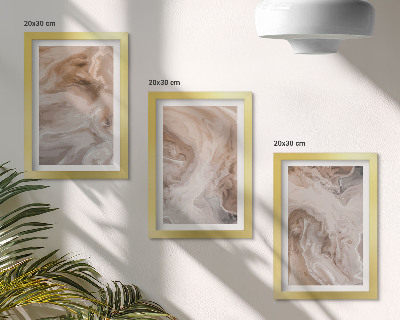 3-piece wall art set Marble abstract patterns stone textures