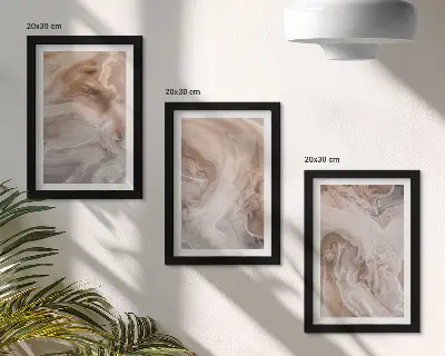 3-piece wall art set featuring marble abstract stone textures