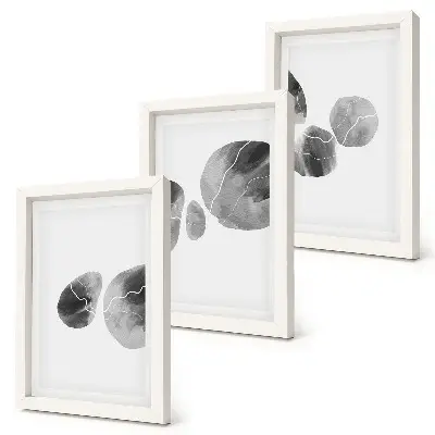 3-piece wall art set Paint stains abstract minimalist painting