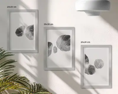3-piece wall art set Paint stains abstract minimalist painting