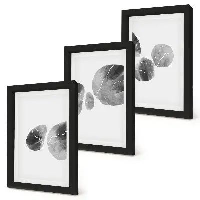 3-piece wall art set Paint stains abstract minimalist painting