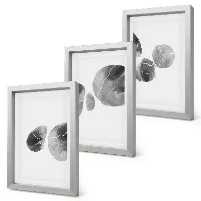 3-piece wall art set Paint stains abstract minimalist painting