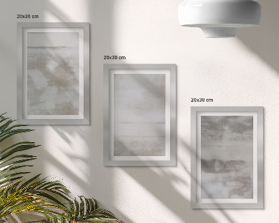 Framed triptych Worn textures modern industrial style