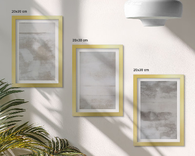 Framed triptych Worn textures modern industrial style