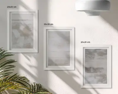 Modern industrial style triptych wall art with worn textures