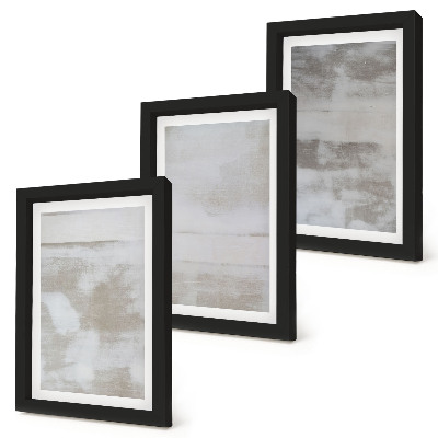 Framed triptych Worn textures modern industrial style