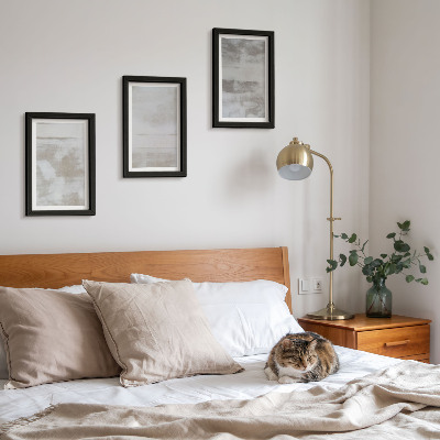 Framed triptych Worn textures modern industrial style