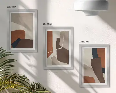 Photo frame wall Abstraction of structural shapes in a modern style