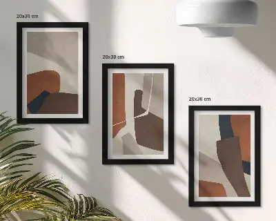 Photo frame wall Abstraction of structural shapes in a modern style