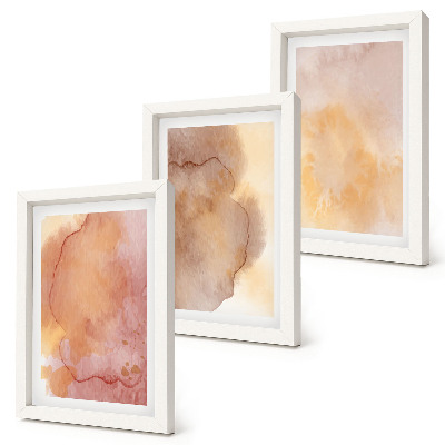 Photo frame wall Warm watercolors on canvas, colorful textures