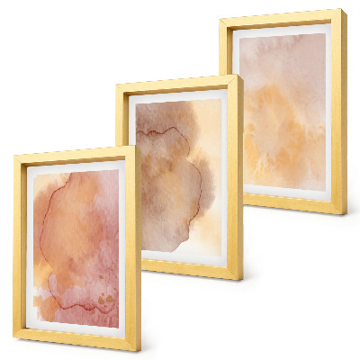 Photo frame wall Warm watercolors on canvas, colorful textures