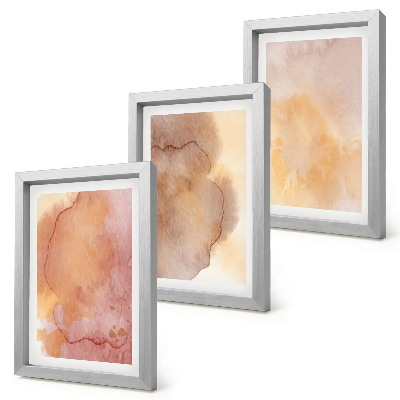 Photo frame wall Warm watercolors on canvas, colorful textures