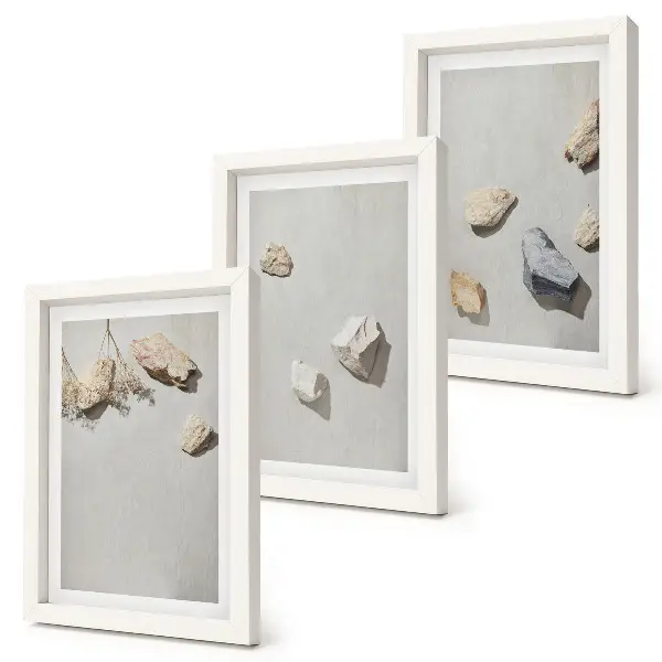 Photo frame wall boho beach stone minimalist decor