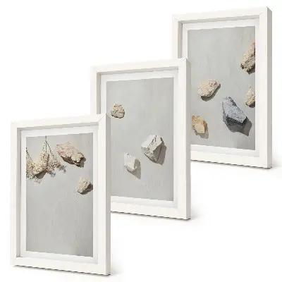 Photo frame wall boho beach stone minimalist decor