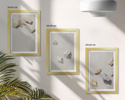 Photo frame wall Boho beach stones minimalist decorations
