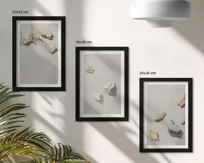 Photo frame wall boho beach stone minimalist decor