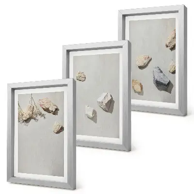Photo frame wall Boho beach stones minimalist decorations