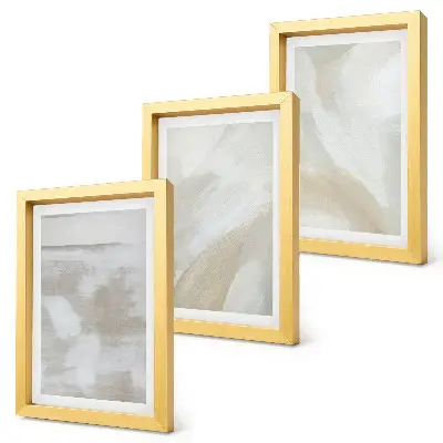 3-Piece Abstract Brush Strokes Wall Art Set on canvas