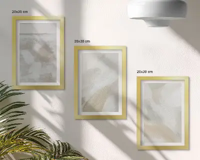 3-Piece Abstract Brush Strokes Wall Art Set on canvas