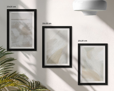 3-piece wall art set Brush strokes abstract paint on canvas