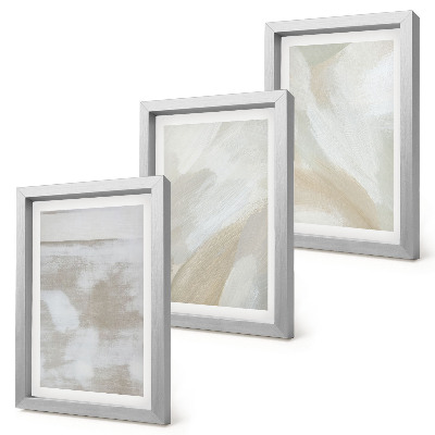 3-piece wall art set Brush strokes abstract paint on canvas