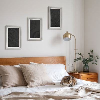 3-piece wall art set Dark marble elegant textures in a glamorous style