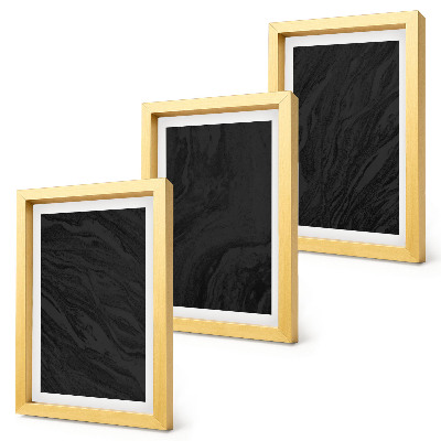 3-piece wall art set Dark marble elegant textures in a glamorous style