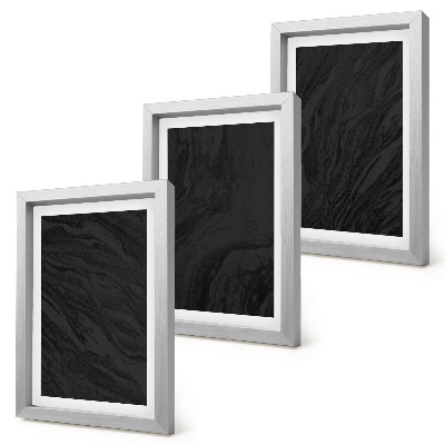 3-piece wall art set Dark marble elegant textures in a glamorous style