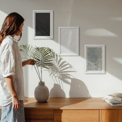 Photo frame wall Various colors of elegant stone structures
