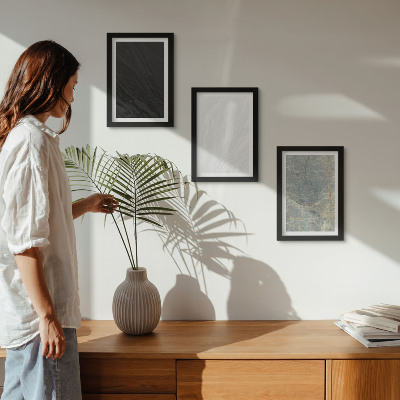 Photo frame wall Various colors of elegant stone structures