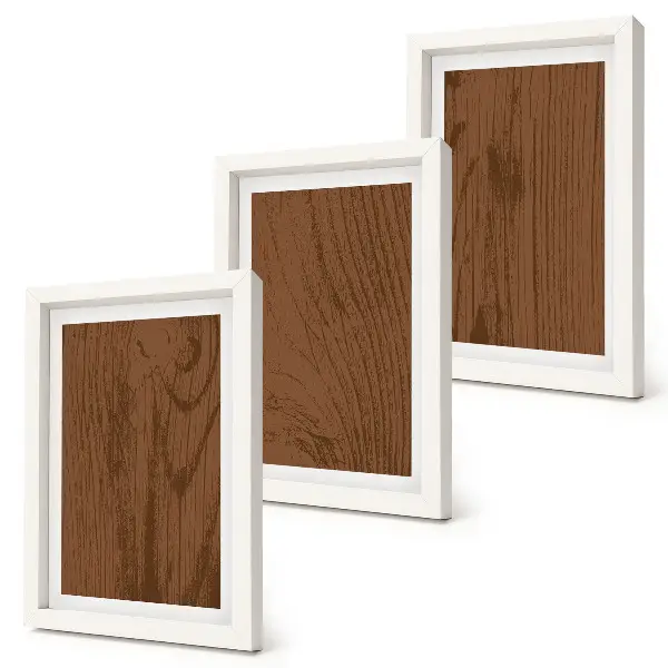 Wood pattern tree bark texture triptych wall art framed