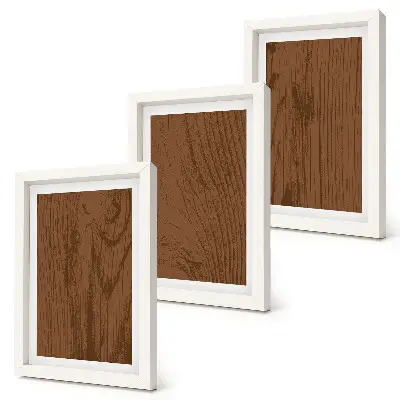 Wood pattern tree bark texture triptych wall art framed