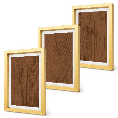 Framed triptych Wood pattern tree bark texture minimalism